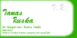tamas ruska business card